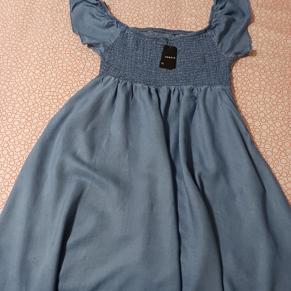 TORRID Light Blue Chambray Mini Denim Dress - Picture 8 of 8